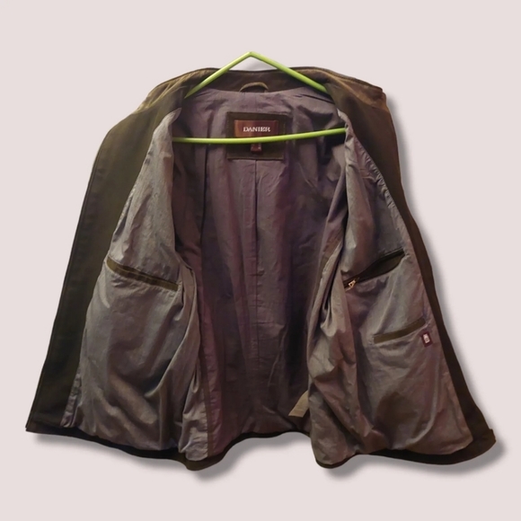 Danier Genuine Suede Dark Tanned Leather Jacket [XL] [UK 46, FR 56, IT 56] 82493 - Picture 3 of 10